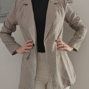 Plaid women's blazer